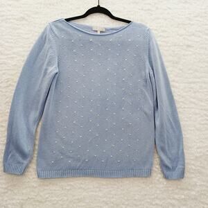 Sweater Merino Wool Cashmere Powder Blue Pullover Whinsycore Soft Fairy Size L